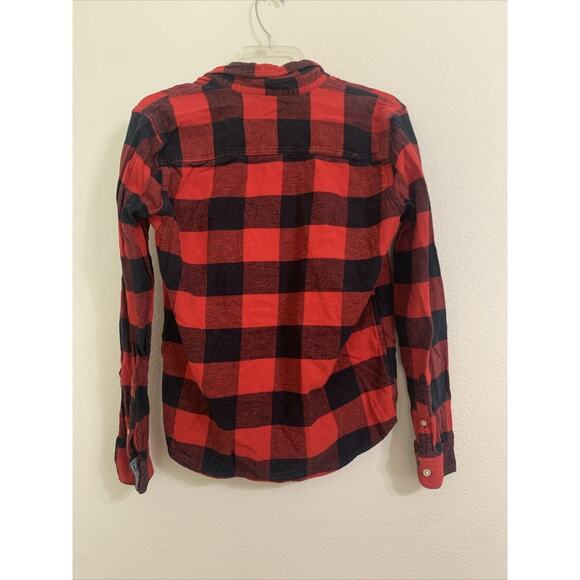 Abercrombie Kids, Red Plaid Button Up , Size 15/16 - Picture 4 of 5